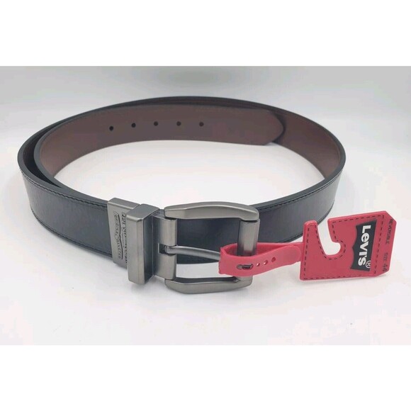 Levi's‎ Men's Reversible Casual Leather Belt Black-Brown Size 44 11LV02LZ - Picture 1 of 5